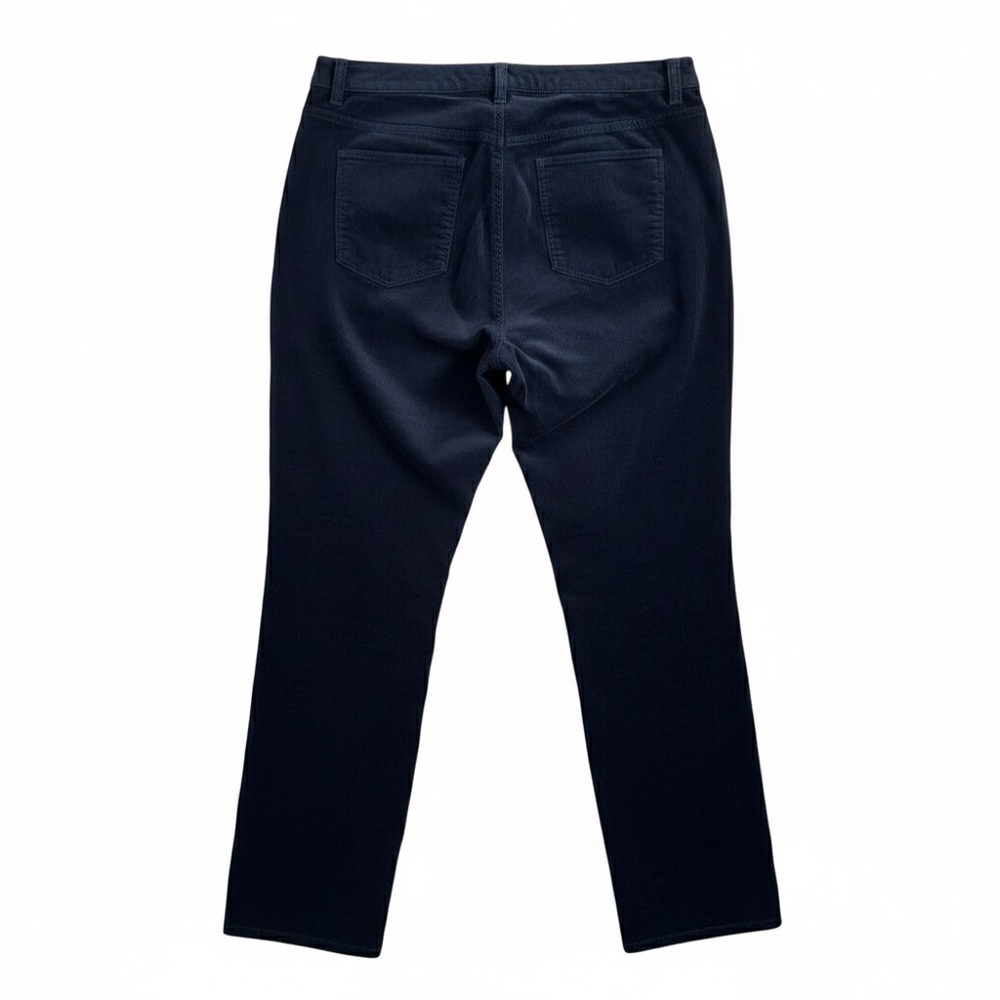 TALBOTS NWT! Women’s Deep Navy Blue Corduroy Straight Leg Pants‎ Plus 14W - Picture 2 of 8